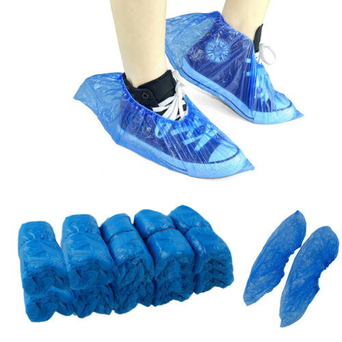 100 PCS Waterproof Boot Covers Plastic Disposable Shoe Covers Overshoes