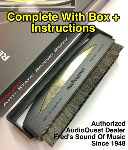 Audioquest Anti-static Carbon Fiber Record Cleaner Lp Vinyl Cleaning Brush W/box