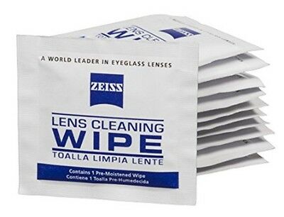 50 Zeiss Individually Wrapped Premoistened Lens Glasses Cleaning Cloth Wipe