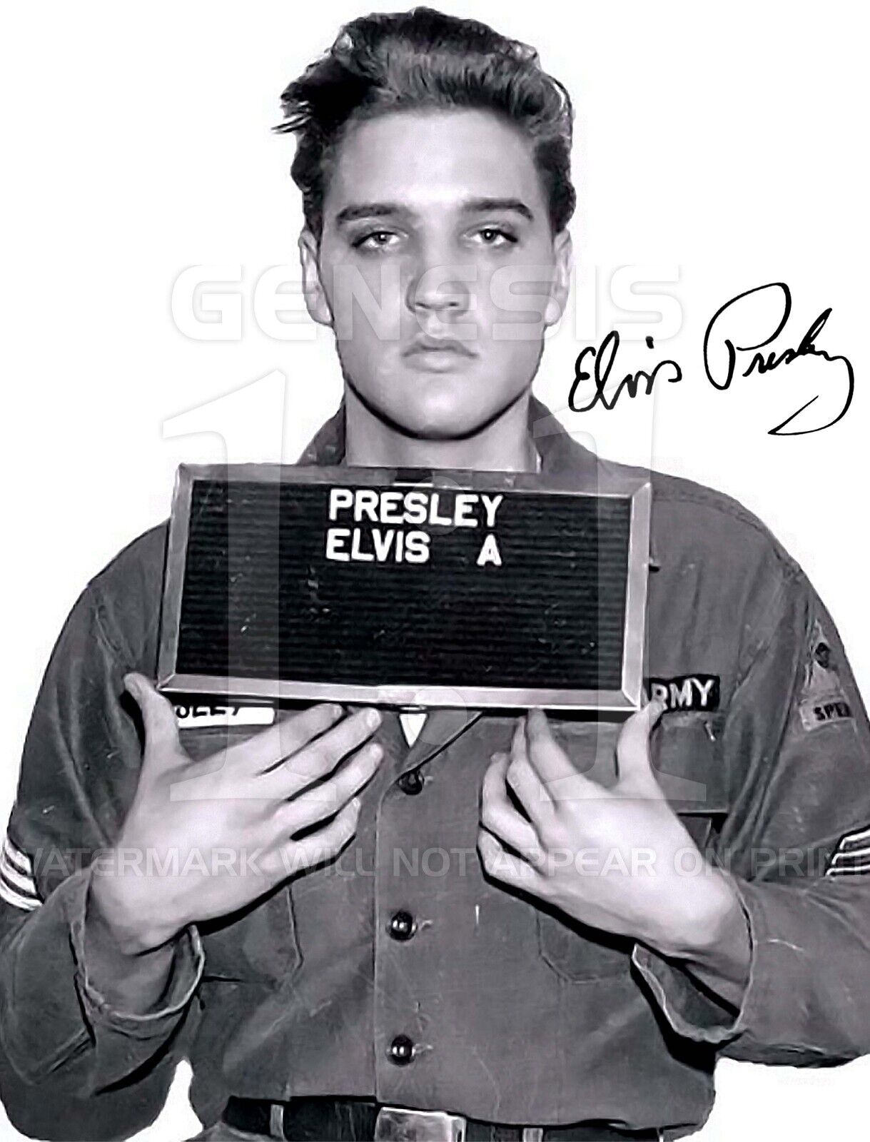 Elvis Presley Rock Germany Army Mugshot 8.5x11 Photo Picture Poster Reprint