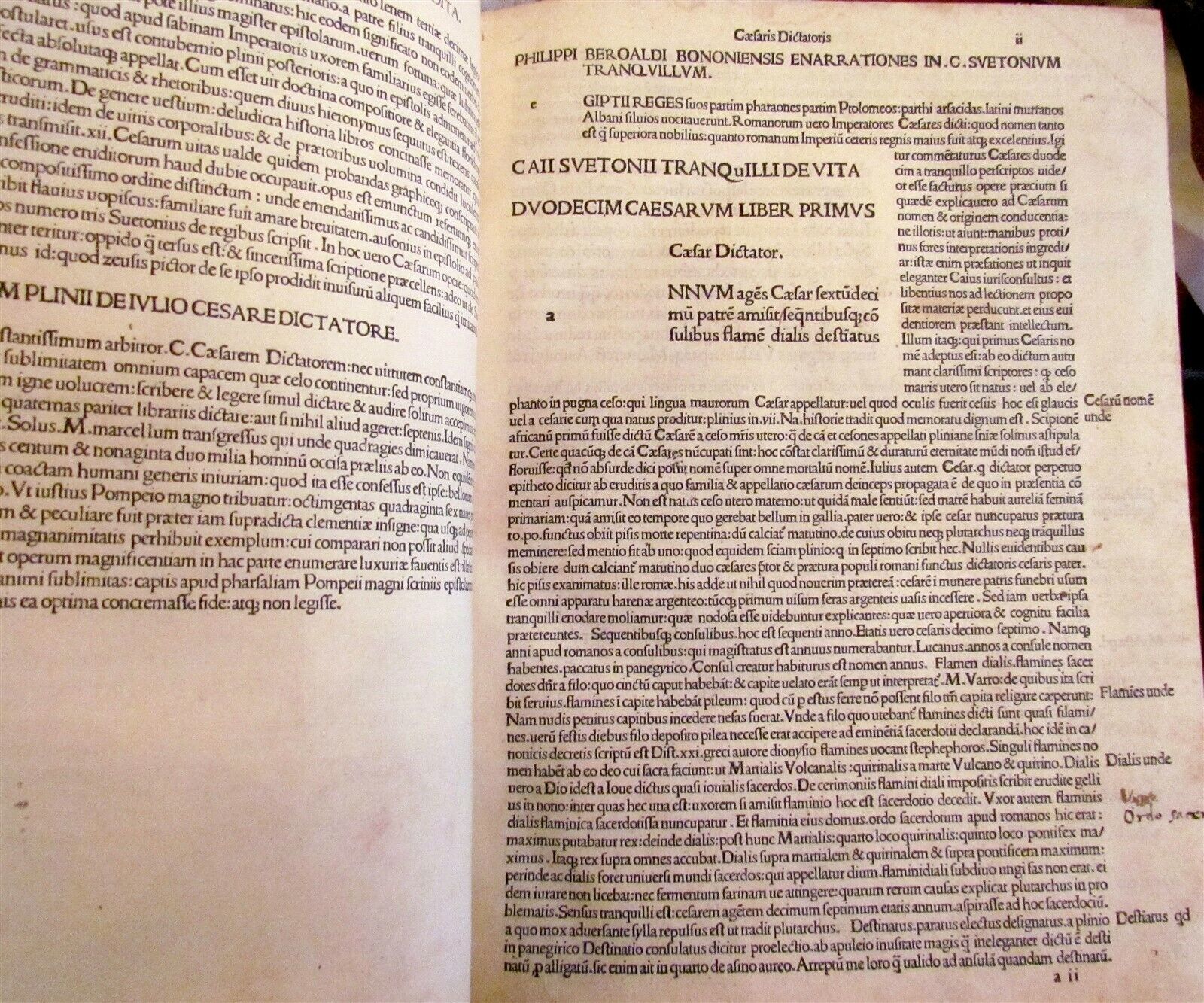 1493 Incunabula Suetonius Antique Vitae Xii Caesarum Lives Of 12 Caesars
