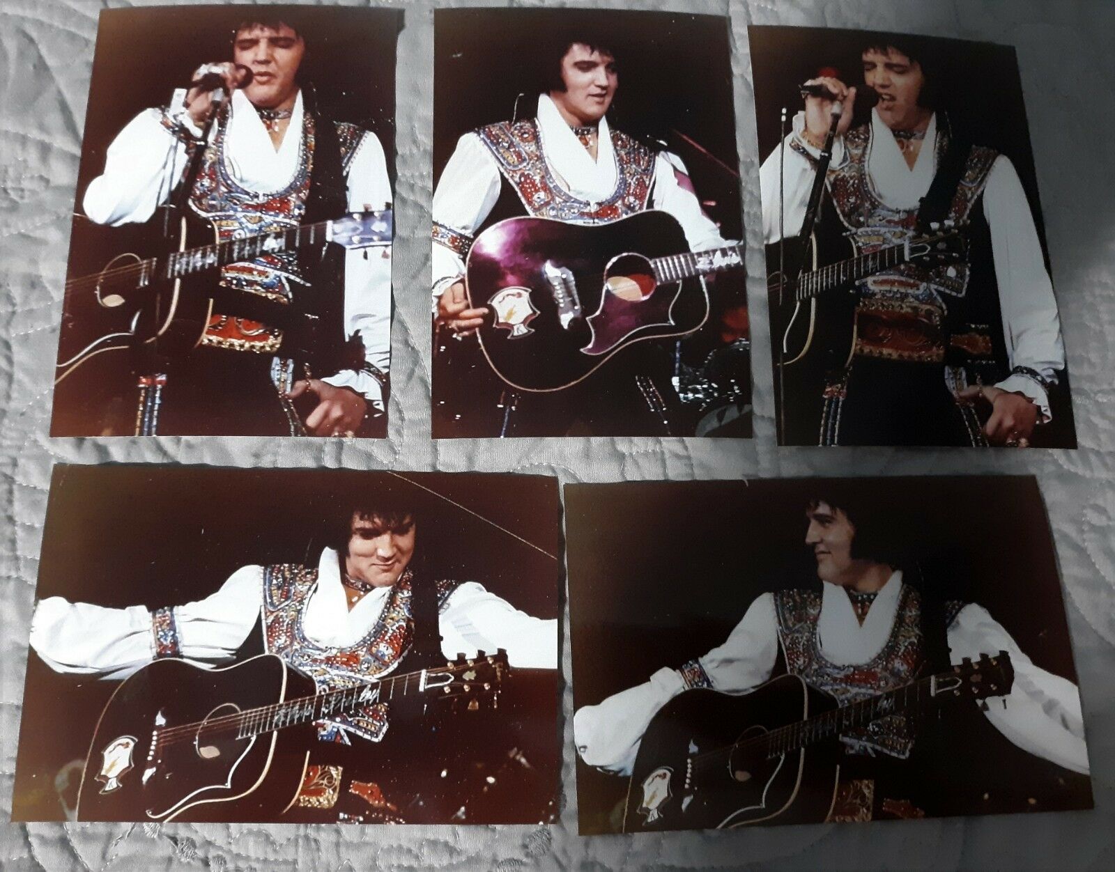 Elvis Presley 10 Photo Set - Colorful Gypsy Suit, Asheville July 1975 & FREE CD!