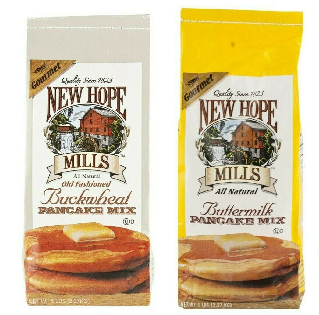 New Hope Mills 5 Lb Buttermilk Or Buckwheat Pancake Mix Great Value! Large Bag