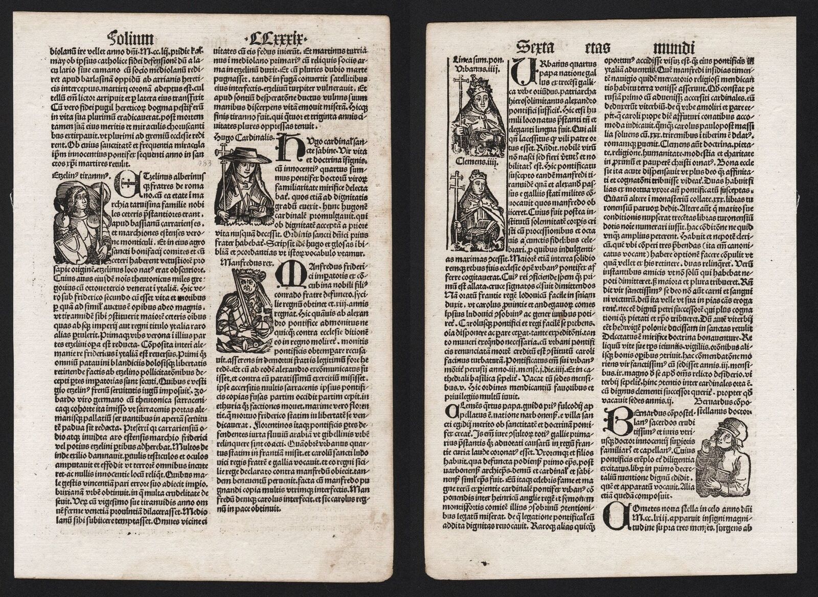 1497 Schedel Inkunabel Incunable Woodcut Woodcuts Sheet Ccxxxix