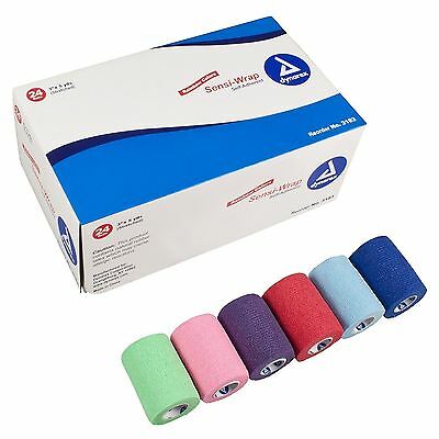 Sensi Wrap Self Adherent Bandages, Rainbow Colors, 3" X 5 Yds, Pack Of 10, 3183