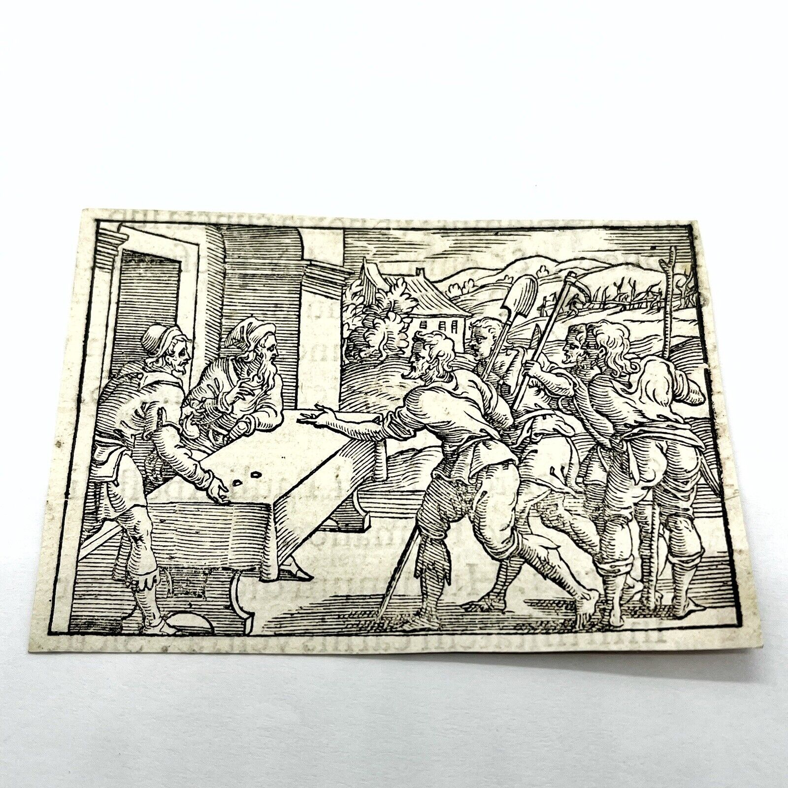 Antique Post Incunabula Woodcut From 1500’s Renaissance Era Book Manuscript — C