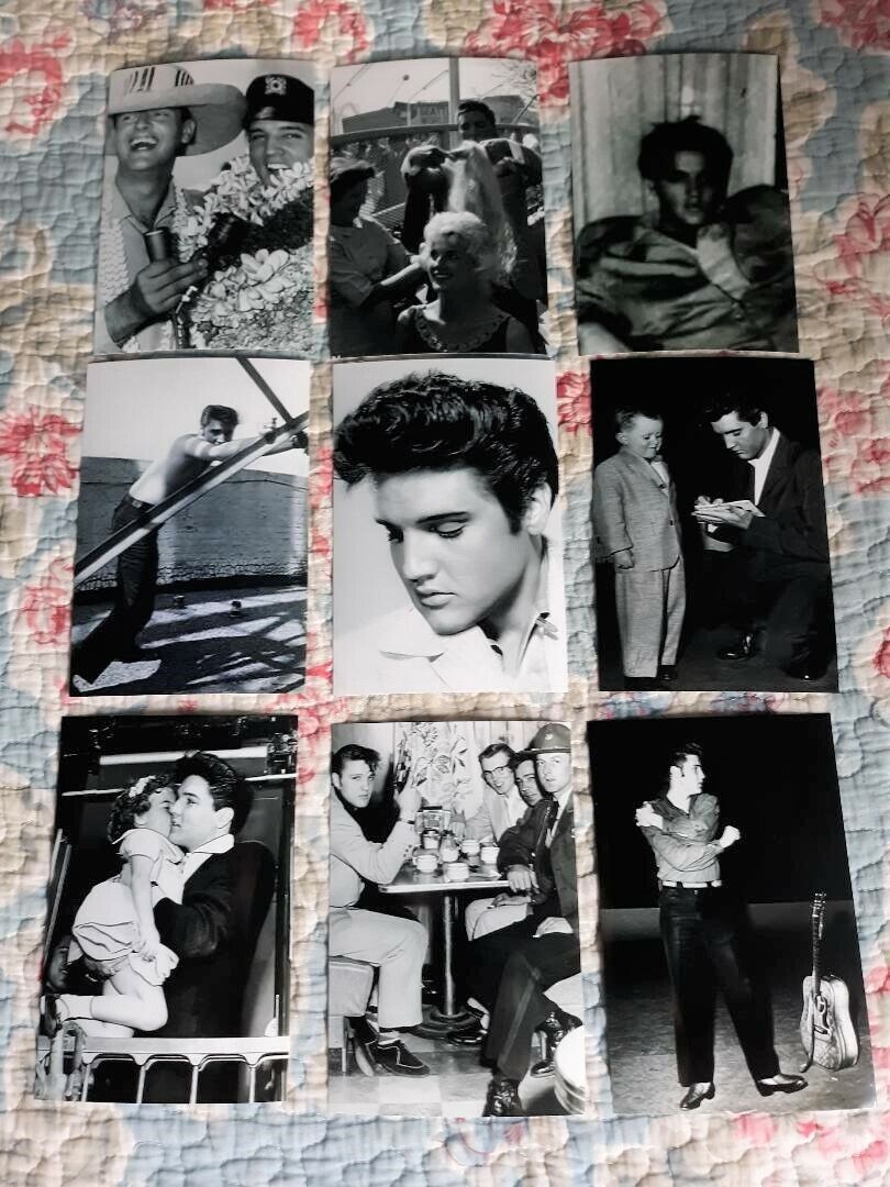 Elvis Presley: Incredible Candid Photo Lot of 21, 1950's-1970's, Brand New!