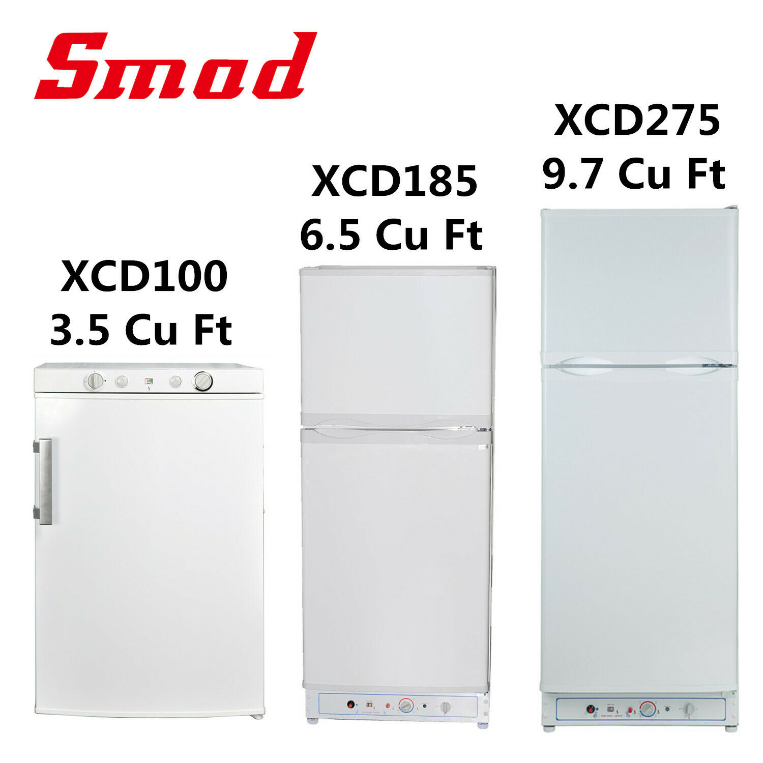 Smad Propane Gas Refrigerator Top Freezer Rv Fridge Camper Van Cooler Ac Dc Lpg